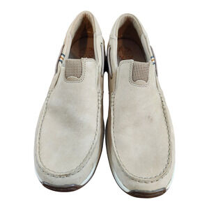 Dunham new balance mens loafer sz 13D leather comfort shoes tan slip on